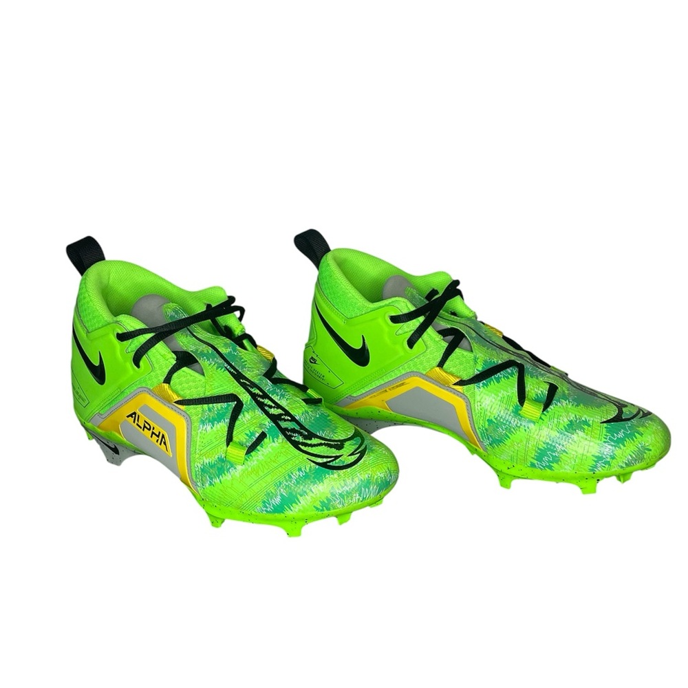 Nike Alpha Menace Pro 3 Green/yellow/black Football Cleats-Men’s Size 9